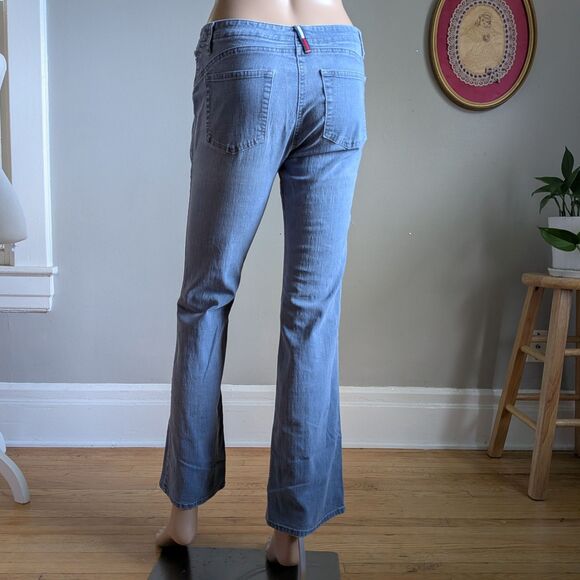 Vintage Y2K Tommy Hilfiger Jeans Low Rise Flare Button Fly Preppy Size 7 - Picture 3 of 13